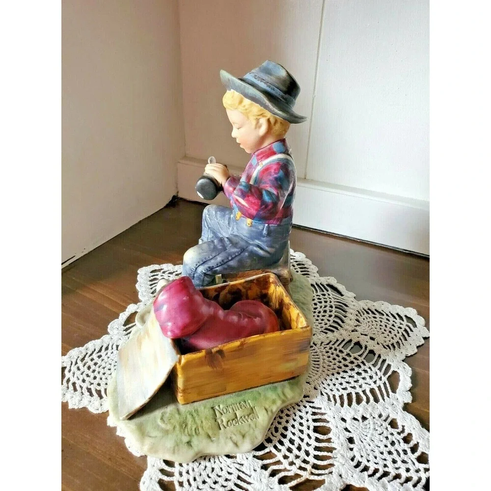 1958 1st Edition Gorham Norman Rockwell Spring Mysterious Malady Figurine EUC
